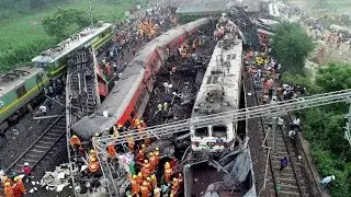 Aerial Footage, of Balasore, Odisha, Where The Train Accident Took Place,Reveals Magnitude of Mishap
