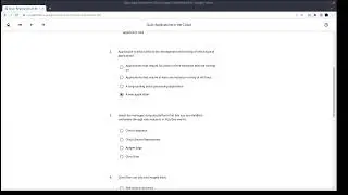 Quiz: Applications in the Cloud
