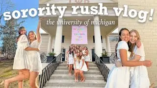 SORORITY RECRUITMENT VLOG 🎀 rush week at the University of Michigan | Gamma Phi Beta