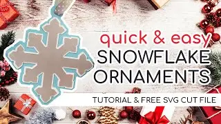 How to Make Paper Snowflake Ornaments with Your Cricut - FREE SNOWFLAKE CUT FILE