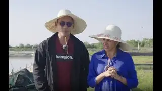 "Dos pájaros de un tiro": El novedoso método de cultivo de China arroz-camarón