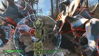 Fallout 4 Starcaft Protoss Zealot in game fighting Zerg
