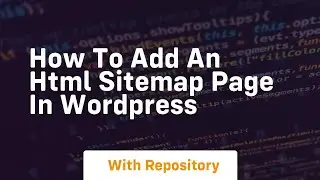 How to add an html sitemap page in wordpress