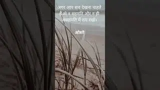 अगर आप सच देखना चाहते हैं तो न सहमति और न ही असहमति में राय रखो।