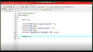 C ile toplama işlemi nasıl yapılır?