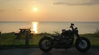 Sunrise Ride on the Triumph Bobber | ASMR