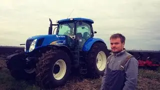 От Рассвета до заката Вспашка 2016.На Hew Holland T-7060