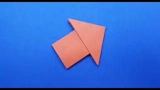 Origami Red Arrow. How to make Arrow with paper. Как сделать указатель Стрелку из бумаги Оригами.