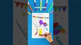 🖍 Colora il coccodrillo🐊 mascherato da pirata 🏴‍☠️ - Coccole Sonore #shorts