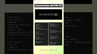 Animated Navbar with HTML CSS  #shorts #upskillmafia #coding #programming
