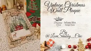 Decoupage Queen Christmas Wall Panel by @Love_shabby_chic