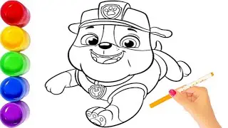Rubble Drawing 🐶 How to draw Rubble From Paw Patrol