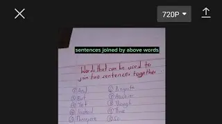 Learn how to join sentences using the words given
