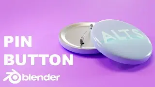 3D Modeling a Pin Button in Blender | Timelapse