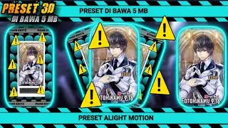 PRESET ALIGHT MOTION📛 JEDAG JEDUG 3D || FOTO SENDIRI VERSI ANIME || SOUND VIRAL DI TIKTOK TERBARU