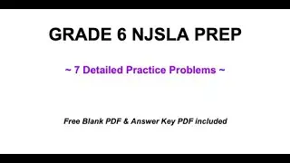 NJSLA Grade 6 Review / Test Prep [7 Detailed Practice Problems]