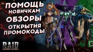 🔴СТРИМ ПОМОЩЬ НОВИЧКАМ! Raid Shadow Legends Рейд шадоу ледженс Гайд Промокоды ОТКРЫТИЕ Гидра Осколки