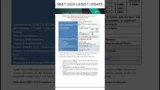 NEET 2024 Latest Update | NEET exam date | NEET 2024 Counselling