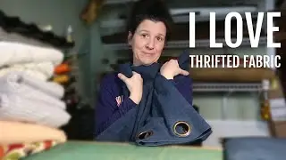 My Thrifted Fabric Haul | Part #1 Curtains!