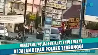 Mencekam! Polisi-Penjahat Baku Tembak di Jalan Depan Polsek Terbanggi