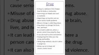 Essay on Drug | 15 Lines on Drugs | drug Addiction 