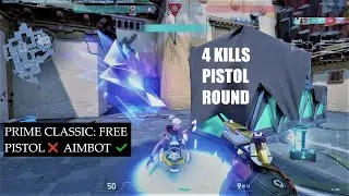 The Aimbot Classic Skin in Valorant 🤔 - 4k / Prime Classic in Pistol Round 1
