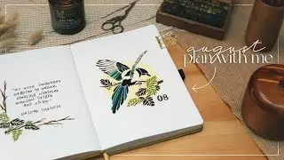 August Bullet Journal Plan With Me | Magpie Theme 💛