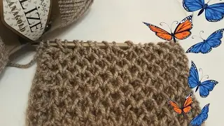 Узоры спицами рельефный соты - самый красивый способ. How to knit honeycomb stitch.
