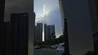 실제 상황! 화성시 동탄 난리났다!!  도로에 신호 대기 중.. 거대한 청룡 출현