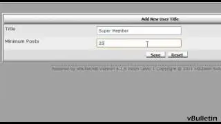 Adding User Titles