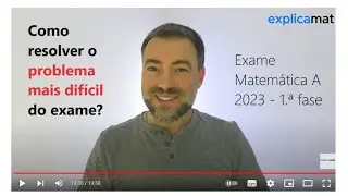 Derivada - Como Resolver o Problema Mais Difícil do Exame? Exame Nacional Matemática 2023 1.ª Fase