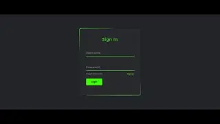 Animated Login Form  Using Html and Css