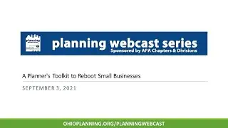 A Planner's Toolkit to Reboot Small Businesses