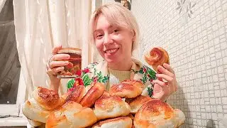 МУКБАНГ БУЛОЧКИ🥨С ЧАЕМ☕