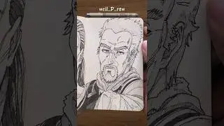 [ASMR] Drawing Askeladd 😏 - Vinland Saga #satisfying #shorts #asmr