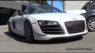 Audi R8 GT Spyder - Startup & Driving!