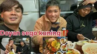 POV:Pertama kali Orang Jepang makan nasi kuning dan rempeyek ⁉️