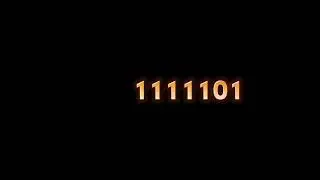 Binary Numbers 0 to 256