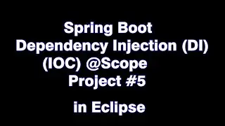 Spring Boot Project with Scope annotation Session 5 | Spring Boot Tutorial | #spring #springboot
