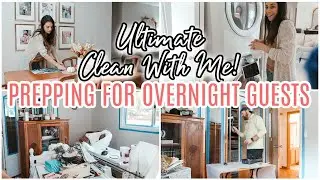 Ultimate Clean With Me 2020! Prepping For Overnight Guests! Small Bedroom Makeover | Justine Marie