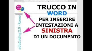 Come inserire una INTESTAZIONE IN VERTICALE A SINISTRA di un documento, tutorial WORD italiano
