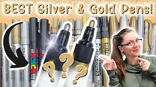 ✨ Finding the BEST Gold & Silver Pens for MIXED MEDIA art! 💕 Metallic Pen Reviews 🖊️