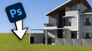 Ajouter de l'herbe réaliste sur vos rendus 3D - Photoshop Architecture FACILE
