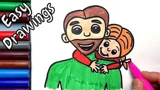 How to Draw Father's Day Drawing Step by Step | Simple Drawings