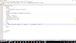 PHP Lecture 3: HOW TO DECLARE A VARIABLE IN PHP