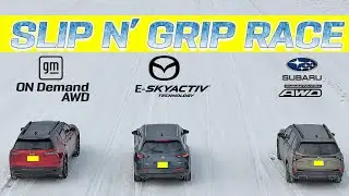 AWD Battle! Forester Symmetrical AWD vs CX-50 E-Skyactiv vs Equinox RS AWD. Slip N' Grip