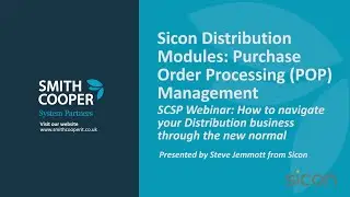 POP Management for Sage 200 with Sicon Distribution Modules