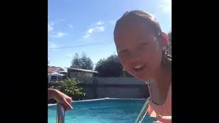 Playing I dare you challenge in the pool with my BFF😂❤️