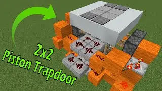 2x2 Redstone Piston Trapdoor [Super Fast & Compact] | Minecraft Redstone Tutorial 1.14.4+