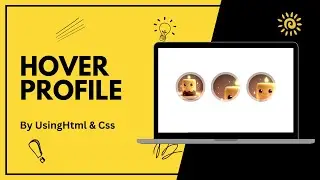 Profile with hover effect in html css || html css profile